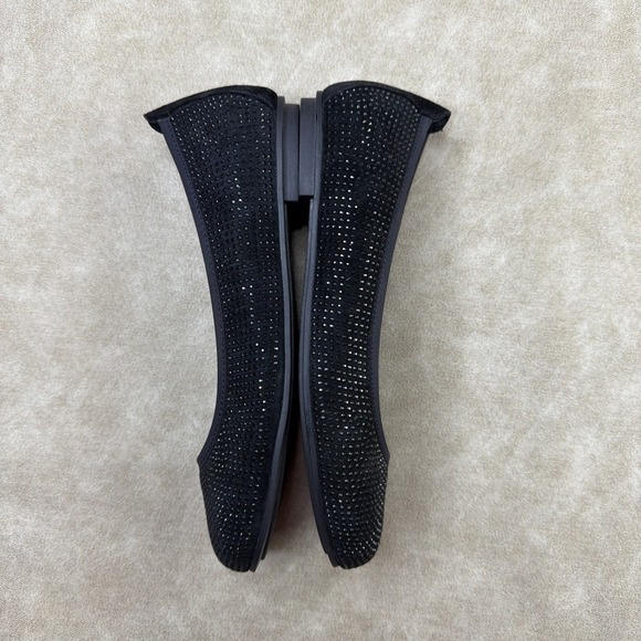Vionic Willow Ballet Flats Shoes Black Suede Rhinestones Comfort Women Sz 7 EUC - Picture 3 of 11